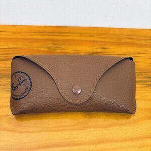 Ray Ban Brown Glasses Case Snap Closure Lined Interior - Case Only
